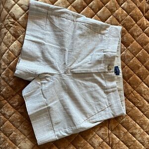 J. Crew Women's Cuffed Shorts in Beige with Metallic Stripes